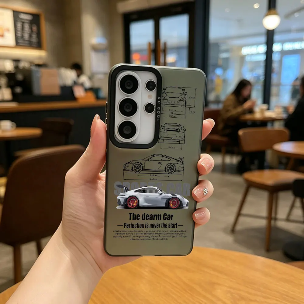 Sports Car Pattern Design IMD Phone Case For Samsung Galaxy S26 S25 S24 S23 S22 S21 S20 Ultra Plus Edge FE 2022 5G Back Cover