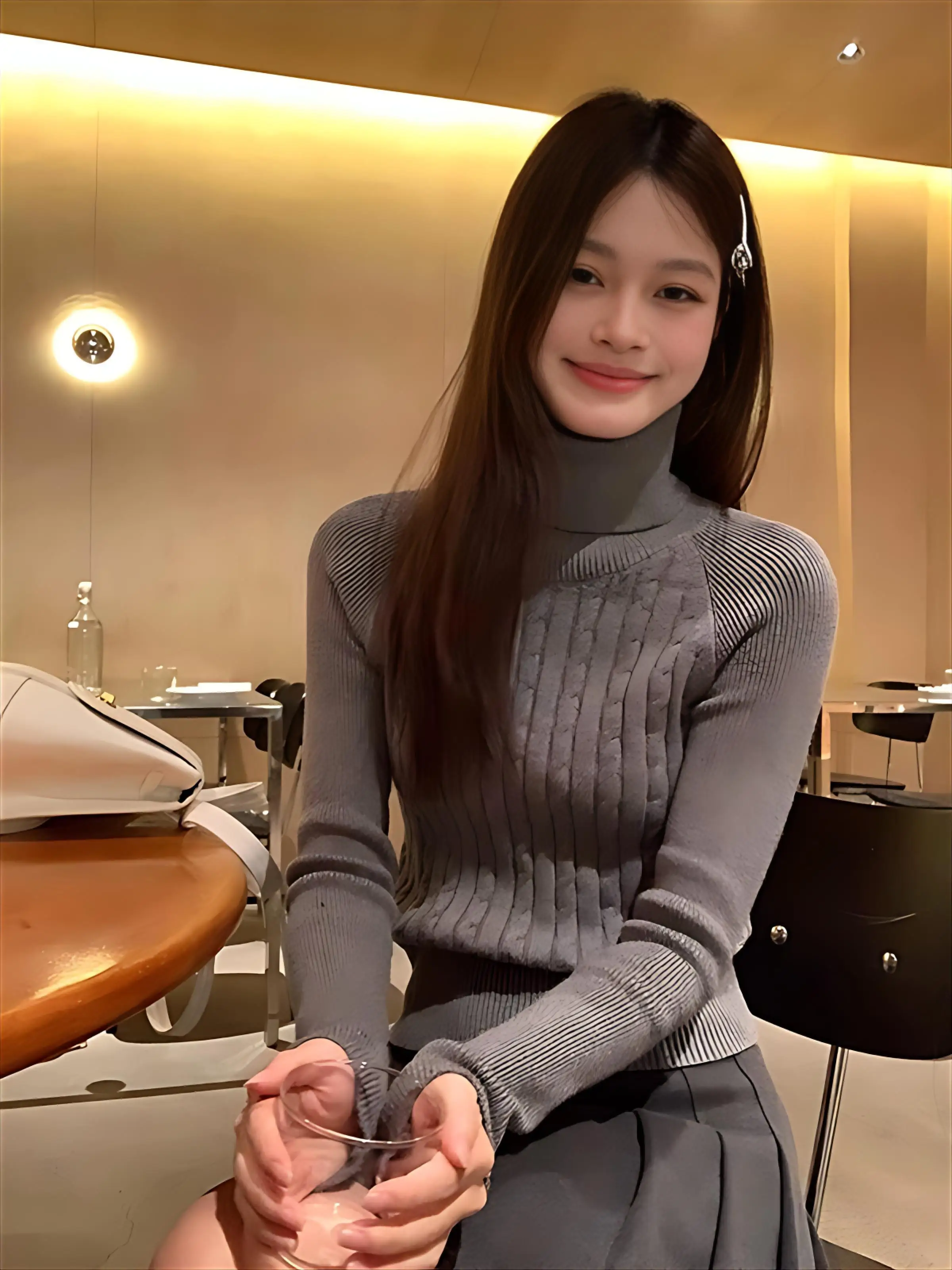 

Pullovers Womens With Bee Quality Slim Y2K Long Soft Korean Alt White Tailles Mignon Nana Woolen Light Crossing Gary Hartjes Ins