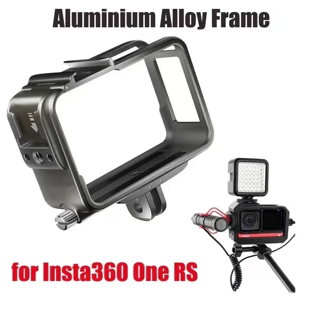 FF-31a Aluminium Alloy Frame Case for Insta360 One RS Action Camera with Cold Shoe Housing Protective Frame Accessories