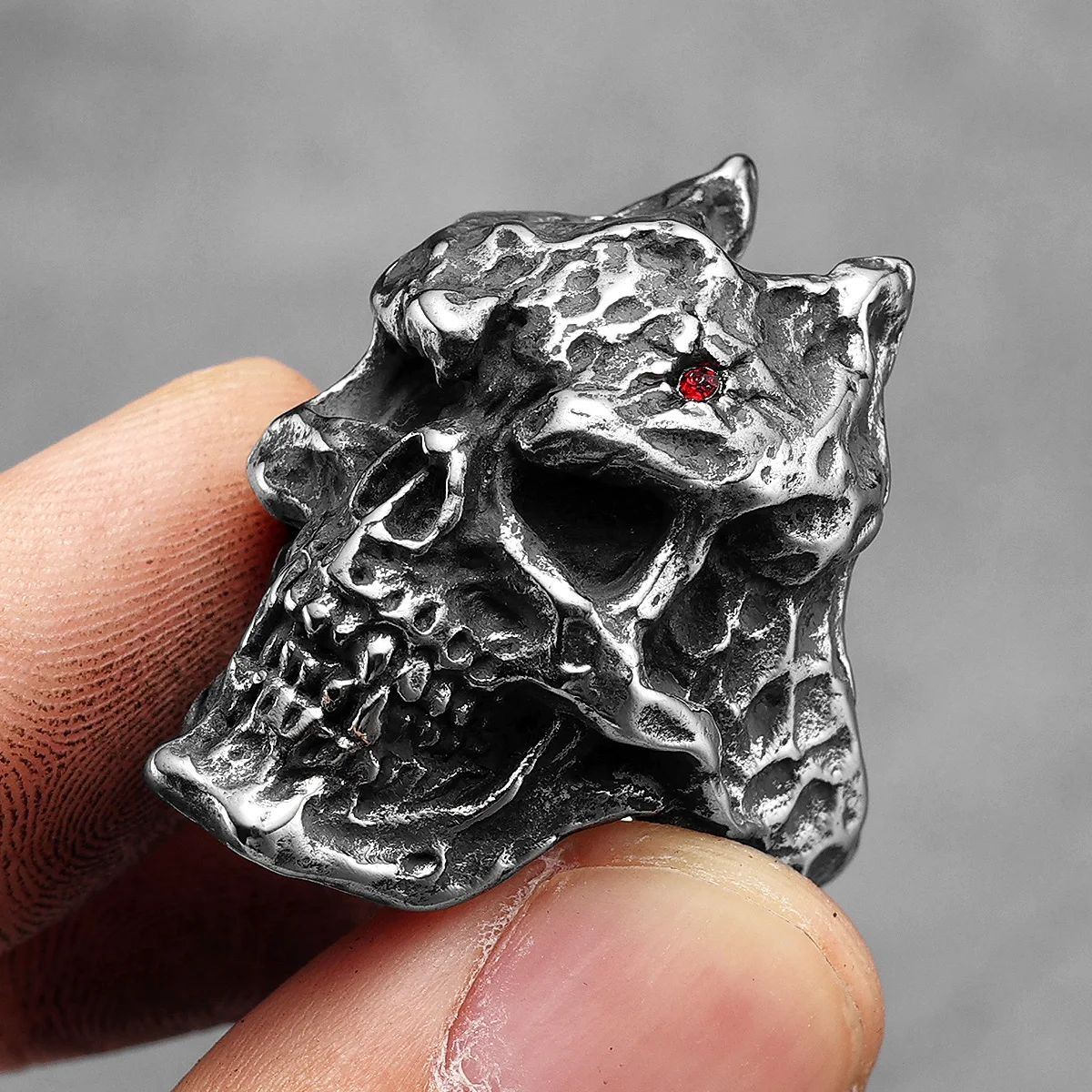 Punk Skull Men Rings Stainless Steel Women Jewelry Gothic Rock Vintage Black Decoration Fashion Accessories Gift Wholesale