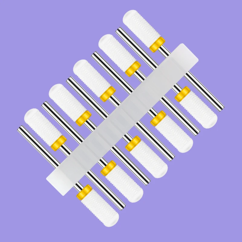 10 Chiếc Gốm Carbide Dao Phay Cho Móng Tay Nail Khoan Bộ Gel Ba Lan Loại Bỏ Dâu Tây Điện Dũa Móng Tay Dụng Cụ