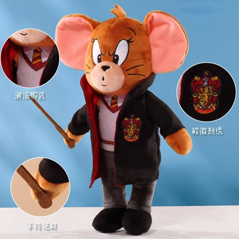 Tom And Jerry Plush Toy Kawaii Tom Cat Jerry Mouse Cosplay Harry Potter Cartoon Anime Figures Stuffed Animals Doll Toys For Kids