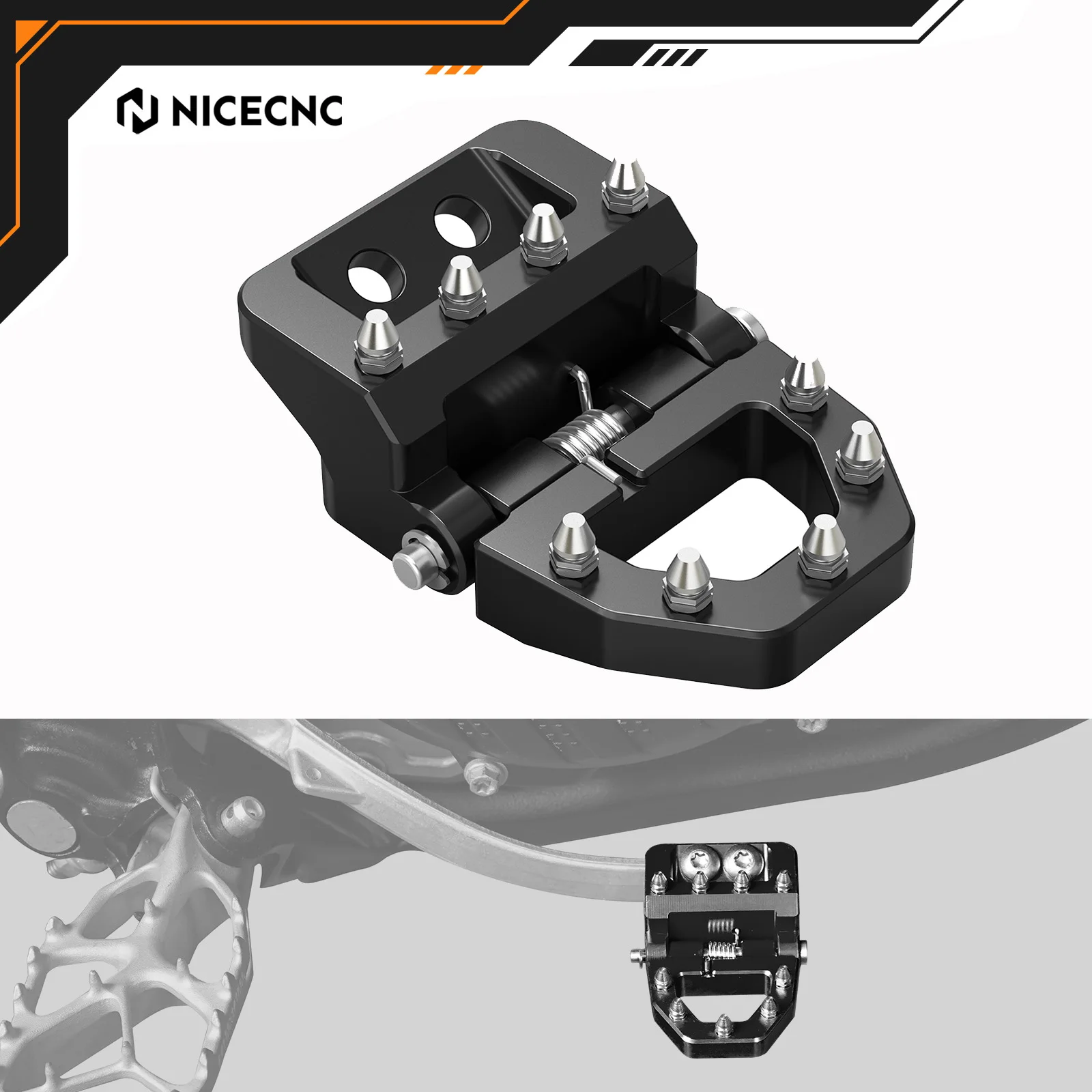 

NICECNC For KTM EXC 300 TPi EXCF 350 SX 125 SXF 450 XCW 500 XC 300 XCF 350 EXC 250 SXF 250 6D 2017-2024 Folding Brake Pedal Tip