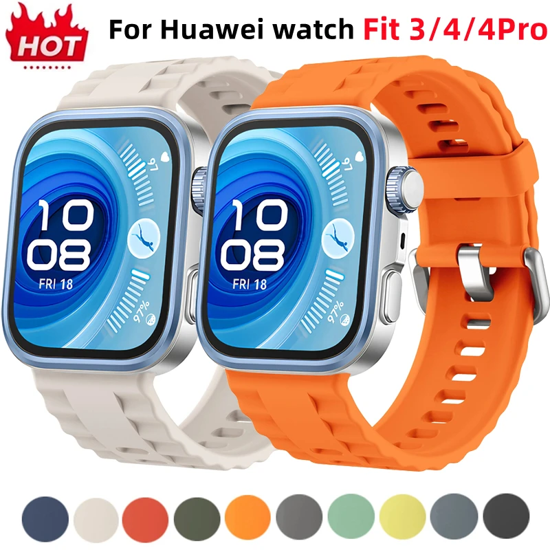 

Silicone Strap For Huawei watch Fit3/4/4Pro Watch Bracelet Correa Replacement Sport Watchband For Huawei watch Fit 4Pro/4/3 Band