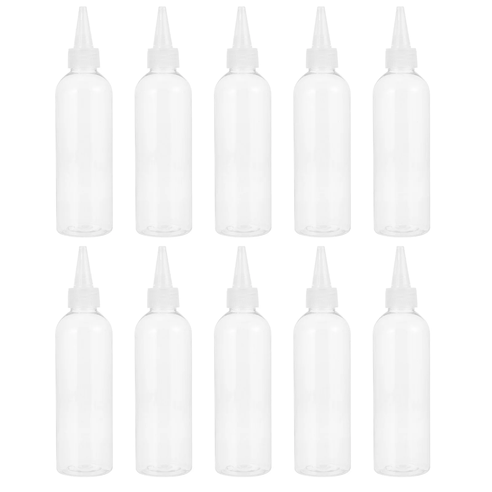 10 Pcs Hair Oil Applicator Bottle Squeeze Bottles Pointed Tip Pointy ABS Sauce