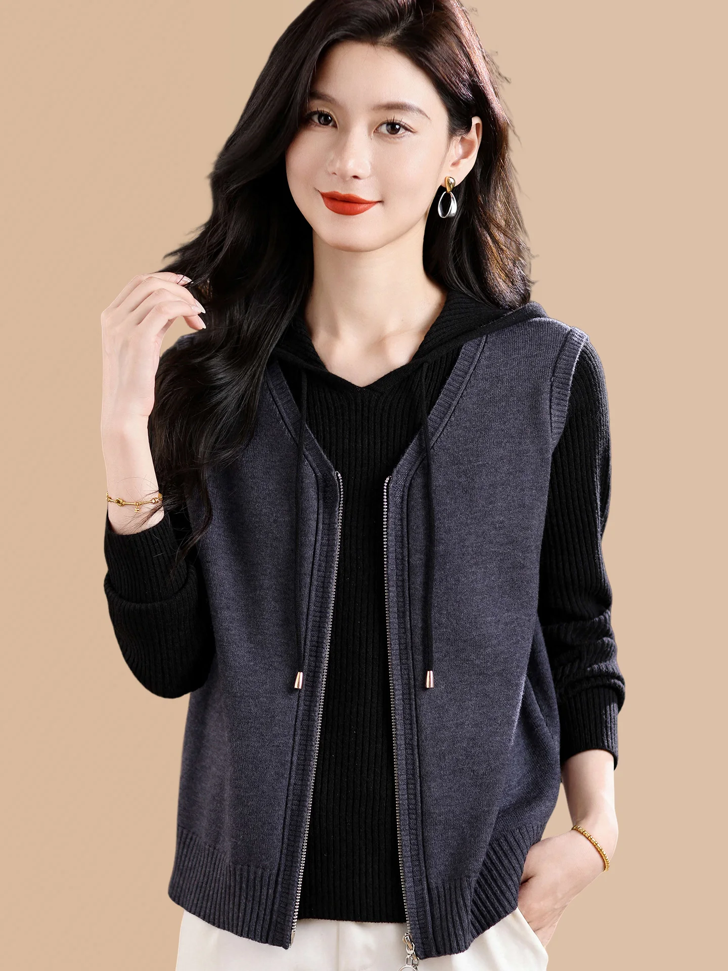 manteau-court-tricote-elegant-pour-femme-printemps-automne-amincissant-polyvalent-petite-taille-vetement-d'exterieur-pour-le-quotidien-coupe-reguliere-et-fine