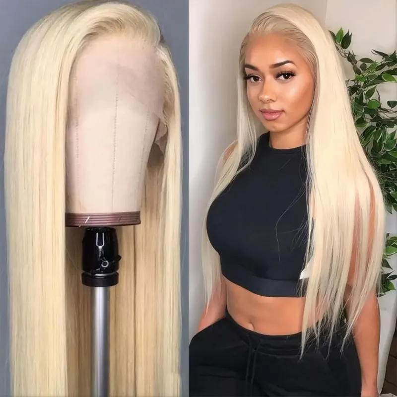 613 Blonde Lace Front Human Hair Wig 13x6 HD Lace Frontal Wig Straight 613 Lace Wig 13x4 Lace Front Wig Brazilian Glueless Wig