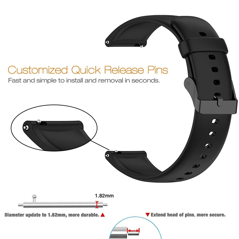 Bracelet de montre en silicone d'origine pour Huawei Watch 3 Pro, bracelets de sport officiels, 22mm, 46mm, 48mm