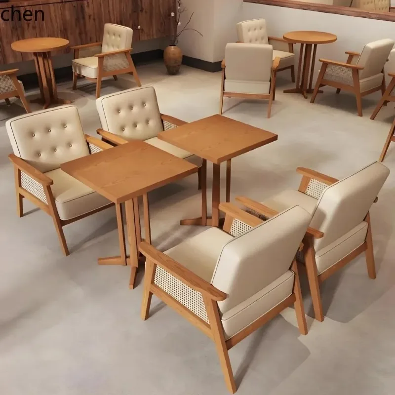 D10 Cafe Lounge Tea House Milk Tea Shop Dessert Bakery Shop Negotiation Table And Chair Set