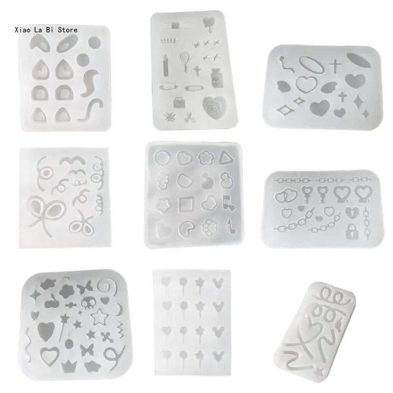 

Miniature Resin Mold Love Heart Ornament Keychain Mold DIYs Pendant Jewelry Mold XXFD