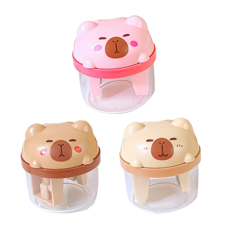 Cartoon Cute Capybara Pencil Sharpener Portable Mini Manual Pencil Sharpener Office School Supplies Student Stationery Gifts