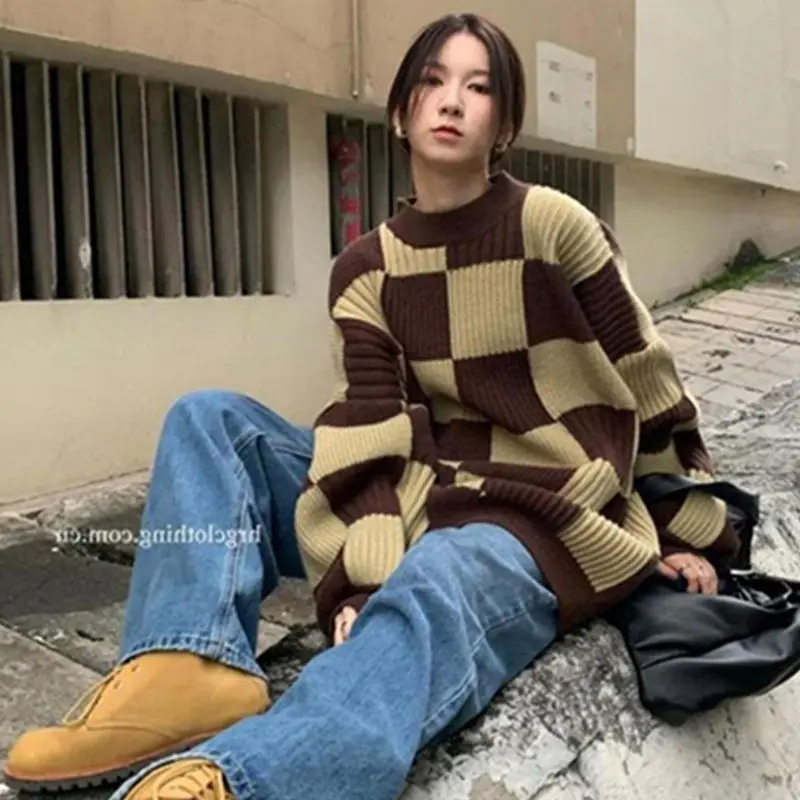 2023 New Spring and Autumn Fashion Casual Sweater Slouchy Style Age Reduction Foreign Style Outerwear Bottom Women\'s Top