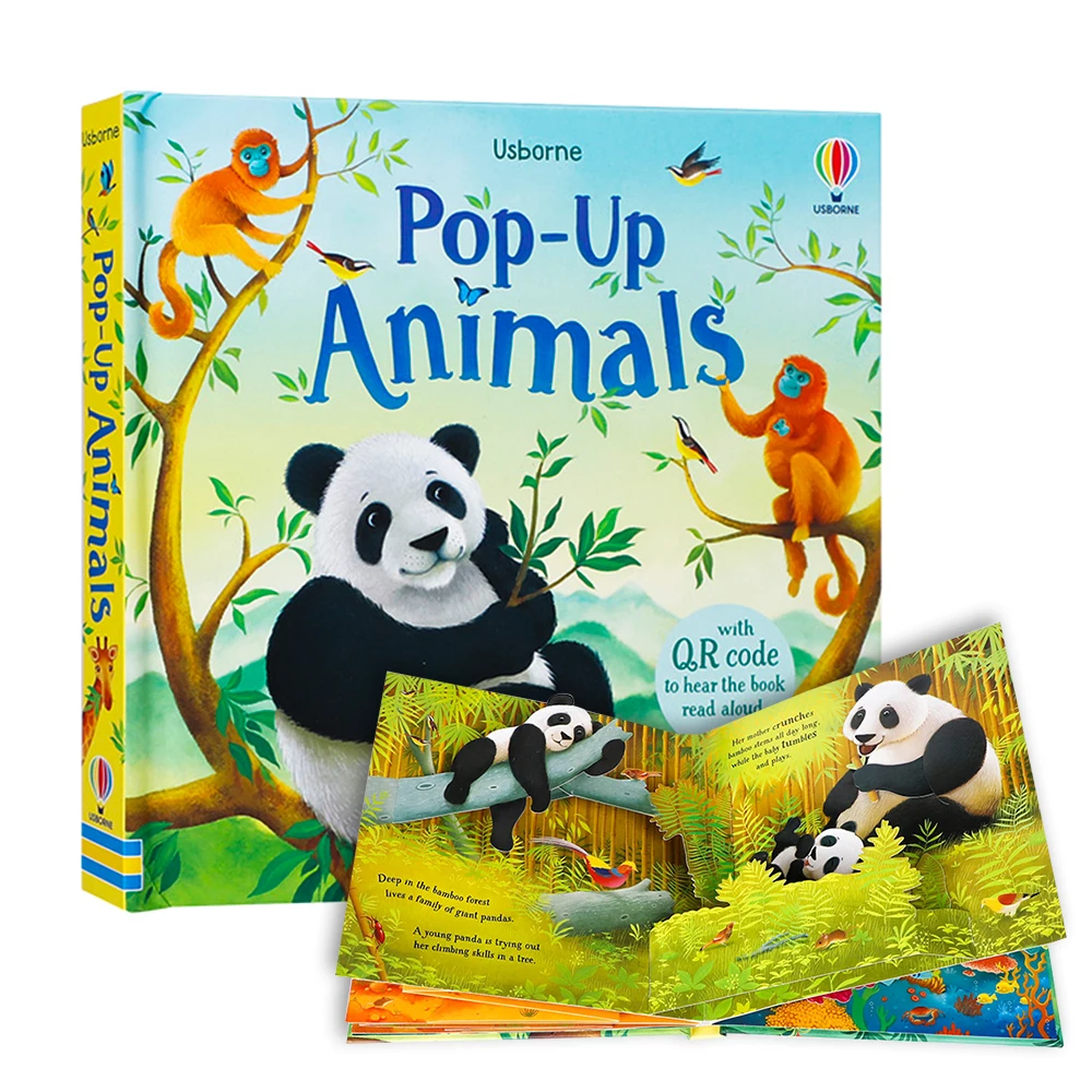 Peep Inside Usborne Pop-Up Animals in English 3D Flap Picture Book Baby Children Enlightenment Reading Books for kids