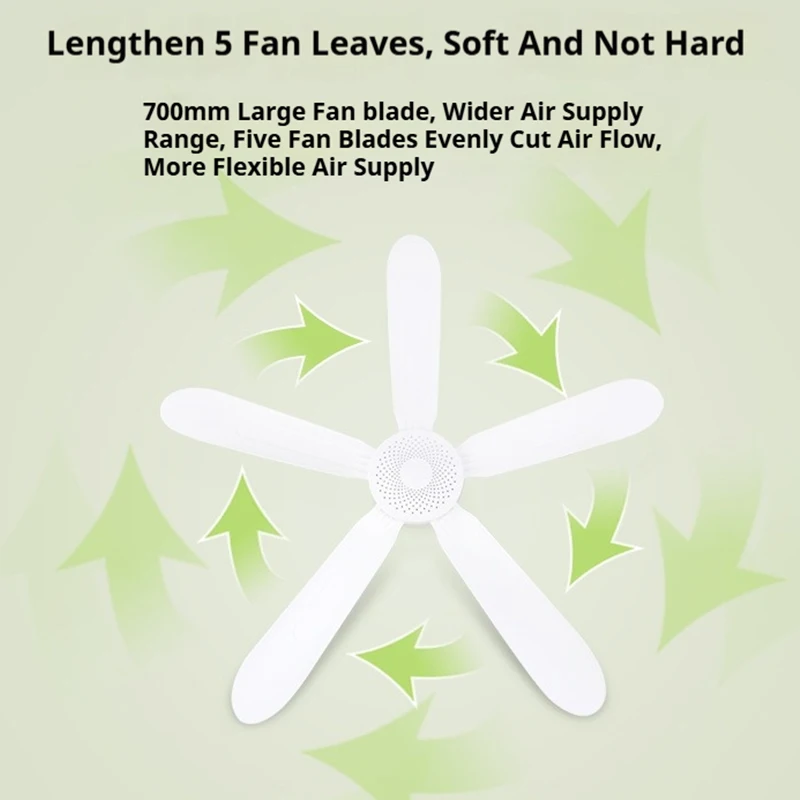Ventilatore a baldacchino da soffitto silenzioso a 5 foglie 220V AU/EU/UK con interruttore da 1,8 m Ventilatore sospeso per letto da campeggio Dormitorio Tenda ventilatore da soffitto