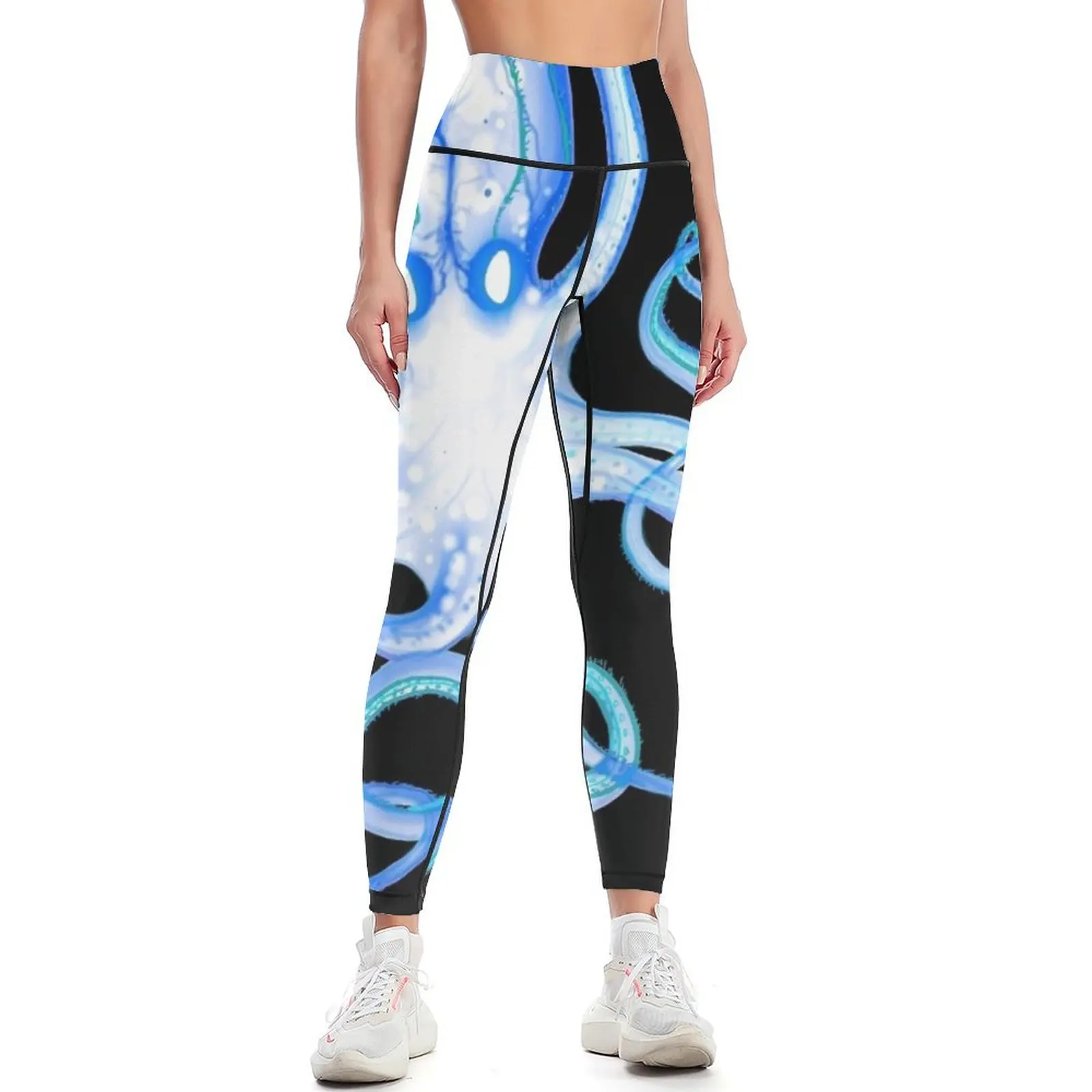 

Octopus White Leggings sports tennis for flared Womens Leggings