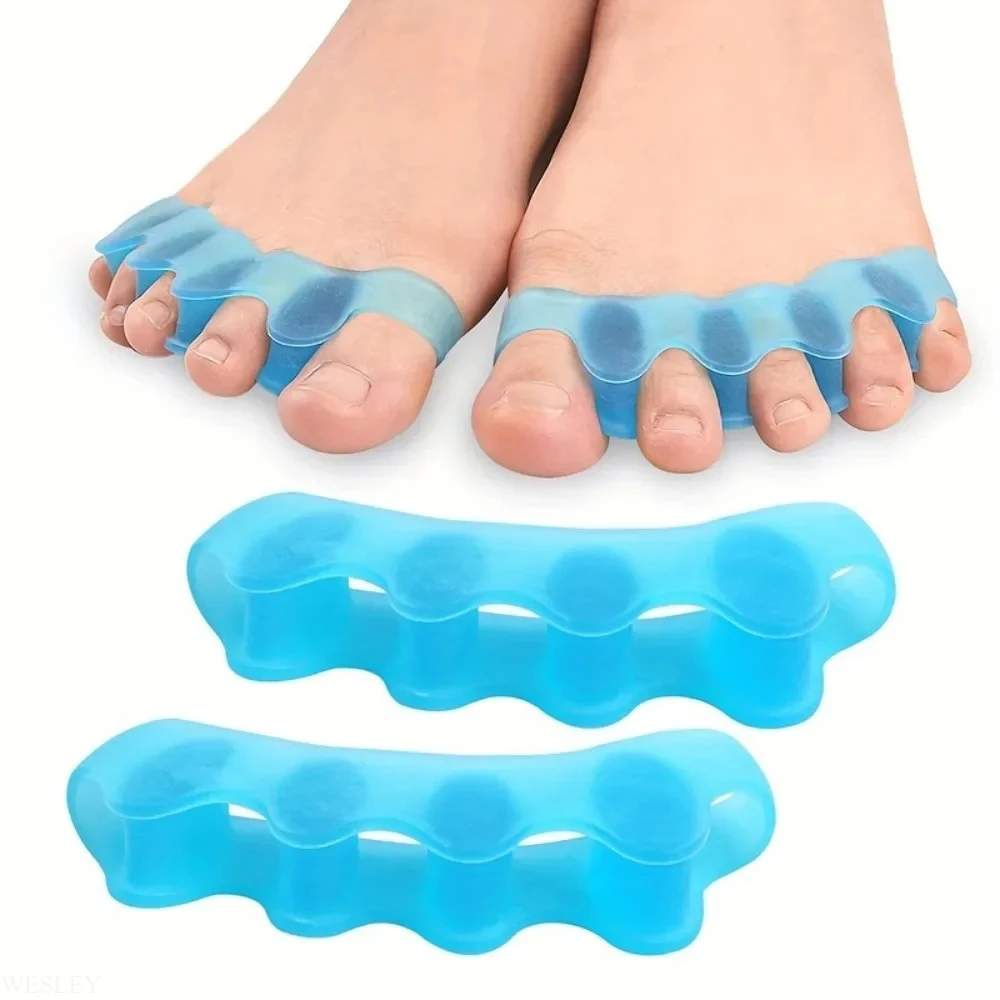 Silicone Toe Spacers 2Pcs Reusable Soft Toe Separators Bunion Corrector Hallux Valgus Hammer Toe Straightener Pedicure Foot Care