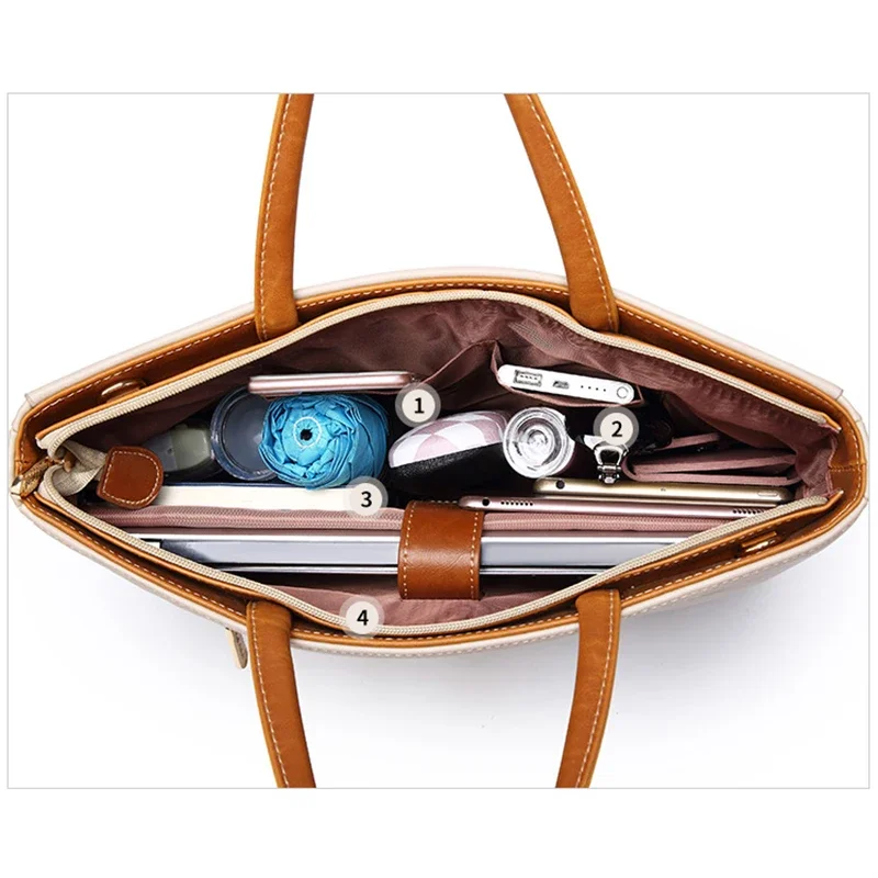 Korean Style Women 15.6 Inch Laptop Handbag Fashion OL Briefcase Shoulder Messenger Bag For Macbook Air Pro 11 12 13 15 Retina