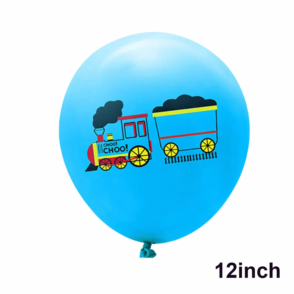 15 Stück Eisenbahnübergang Zug Luftballons Set 12 Zoll Latexballons Zug Geburtstag Verkehrszeichen Partydekorationen Zubehör – Detail 4