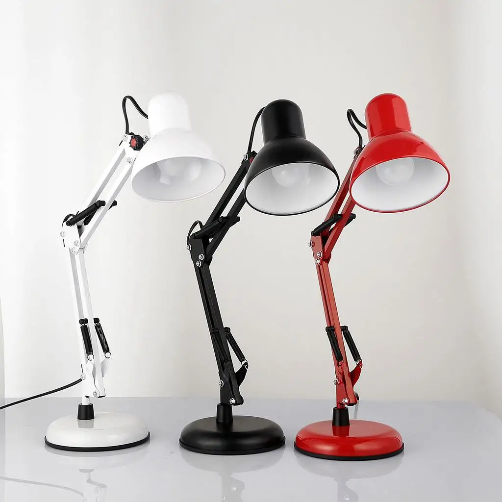 LED Desk Lamp Adjustable Metal Swing Arm Architect Table Lamp Eye-Caring