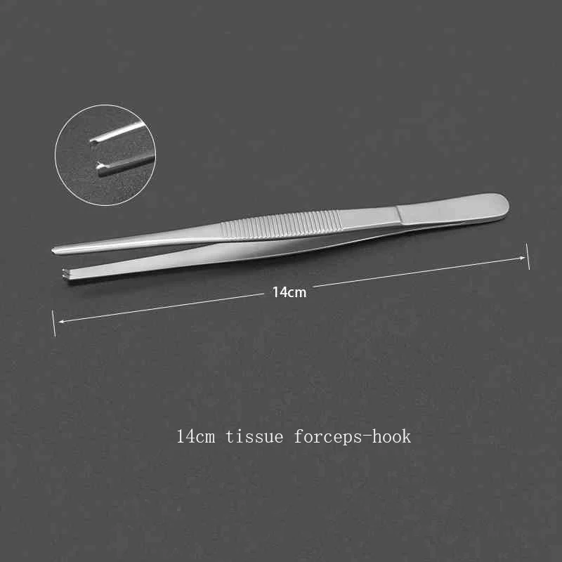 

Stainless steel excipient tweezers organization without hook toothless tweezers