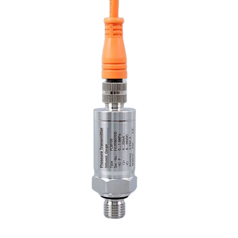 M12 Connector Strain Gauge Flush Membrane Pressure Transmitter M12 Water Proof Cable 0 ~600 bar 4 to 20ma