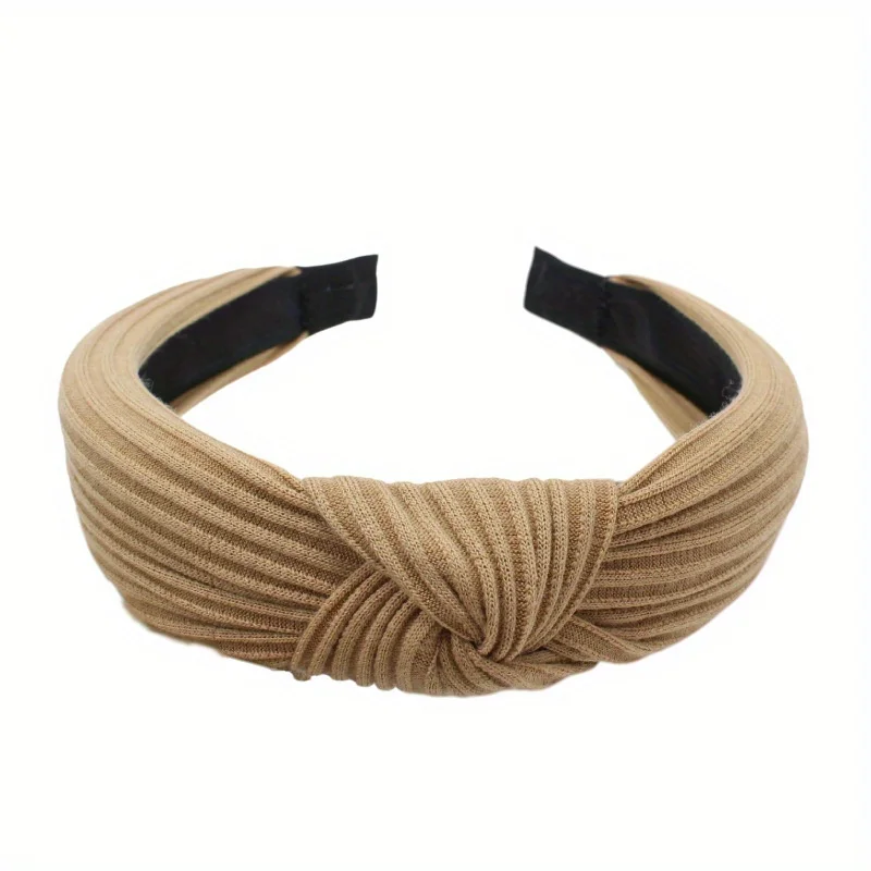 Knitted Knotted Solid Wide Headbands Women Girls New Fashion Hair Hoop Simple Cross Knot Hairbands Headwear Hair Accessories