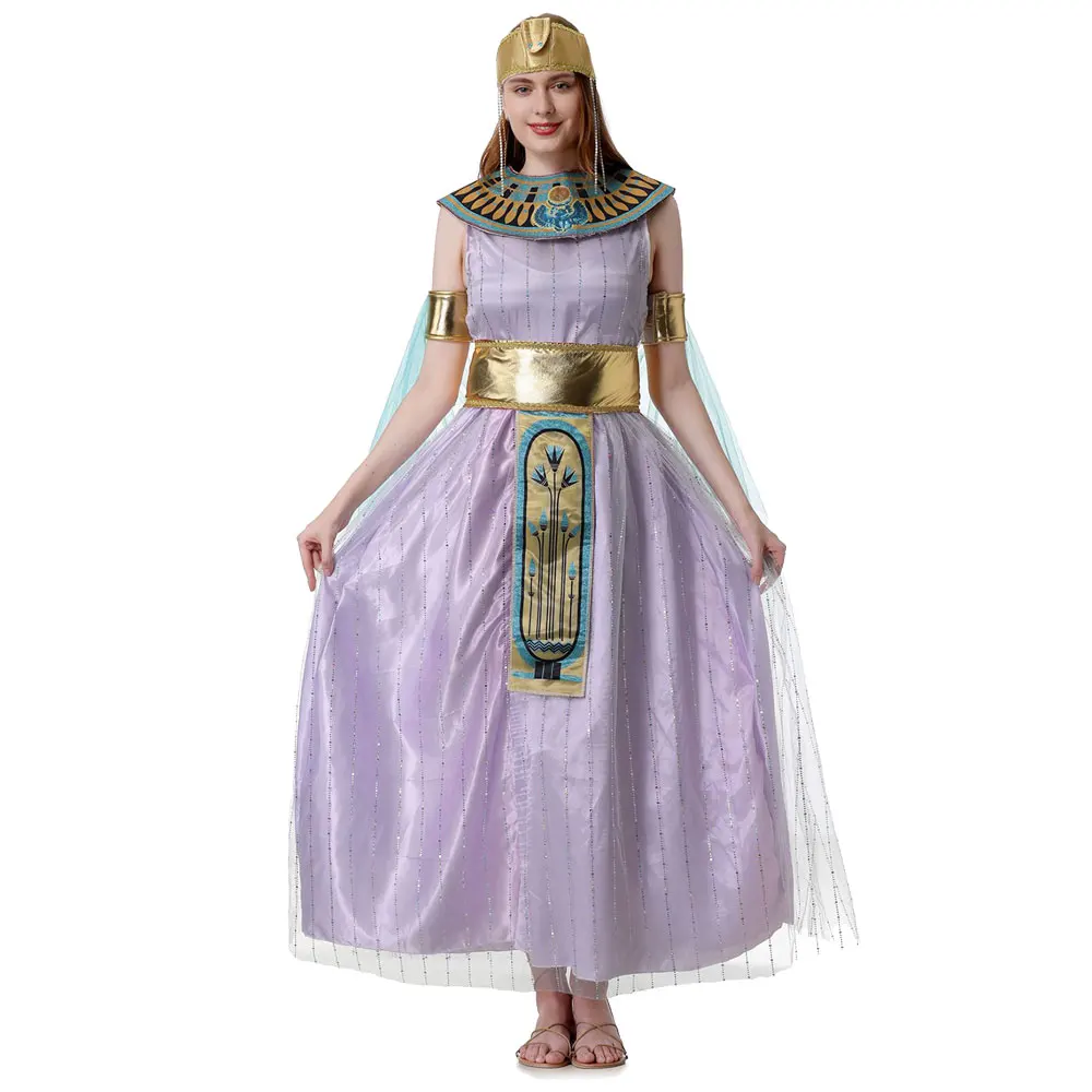 Halloween Vrouwen Egyptische Farao Cleopatra Koningin Cosplay Kostuums Godin Cleopatra Koningin Rolspel Feest Verkleedkleding