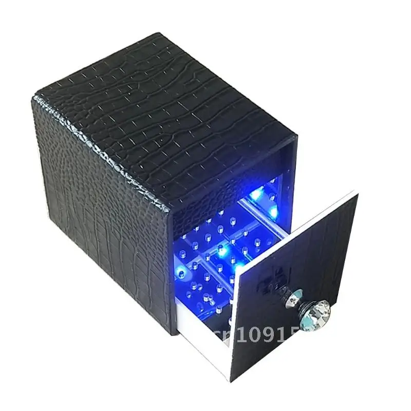 Dust-proof Blue Light Storage Box Case for Nail Makeup Tools Nail Art Drill Bits Tool Manicure Household Nail Art Artist