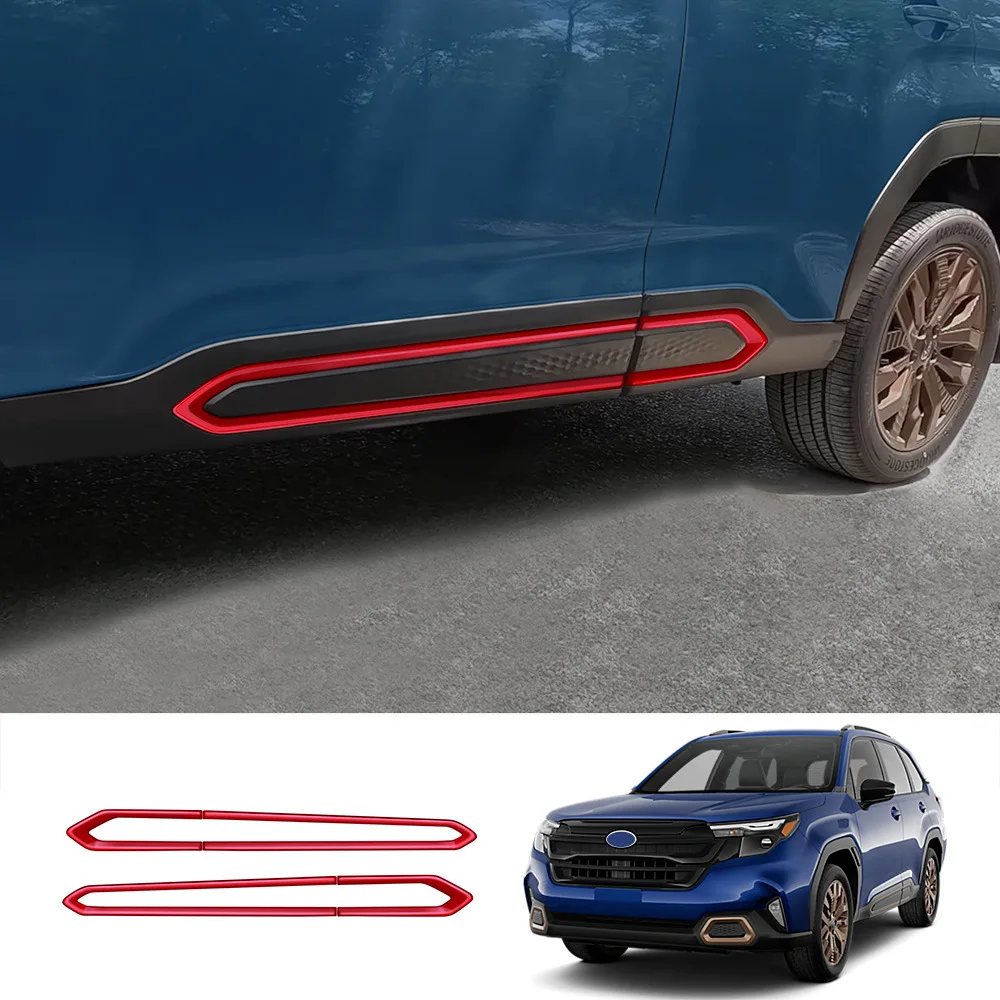 

For Subaru Forester 2024 2025 ABS Black Gold Car Side Skirt Decoration Cover Trim Stickers Auto Accessories Body Trim styling