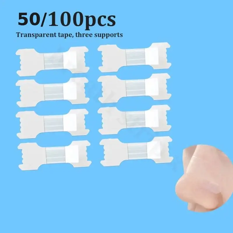 

50/100PCS Breath Nasal Strips 3 supports Stop Snoring Right Aid Nose Patch Good Sleeping Patch Product Breath Random Pattern