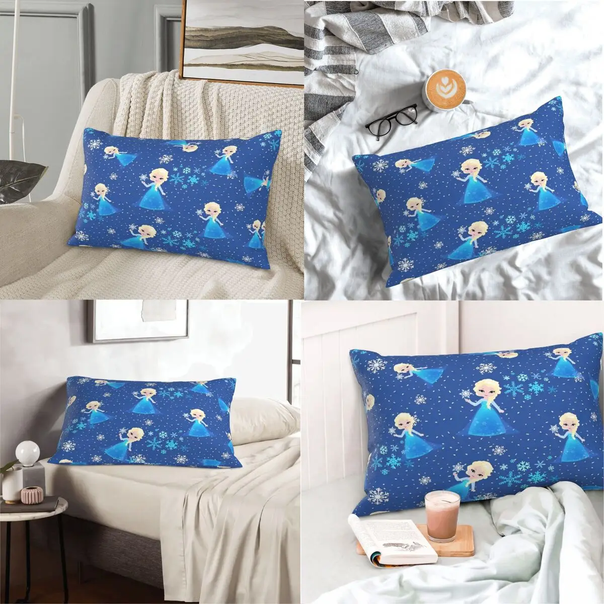 Kids Frozen Elsa Princess beddengoed kussensloop voor haar en huid Superzachte kussenslopen 20x30 inch