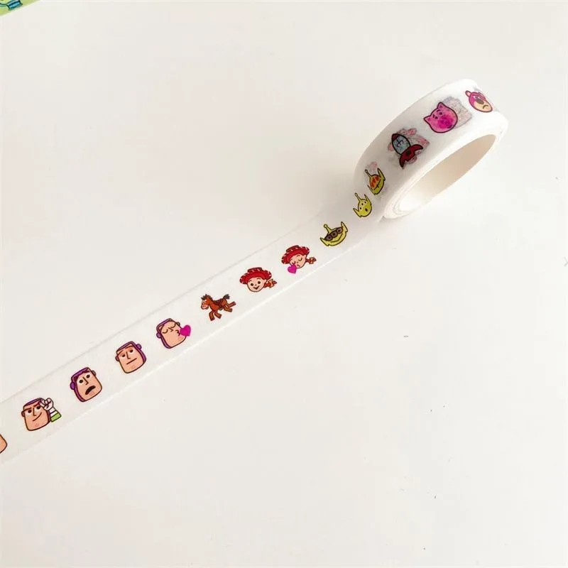 Stiker gulung kreatif animasi kartun tiga mata, Stiker buku pegangan nilai tinggi, animasi kartun, tiga mata, mainan baru