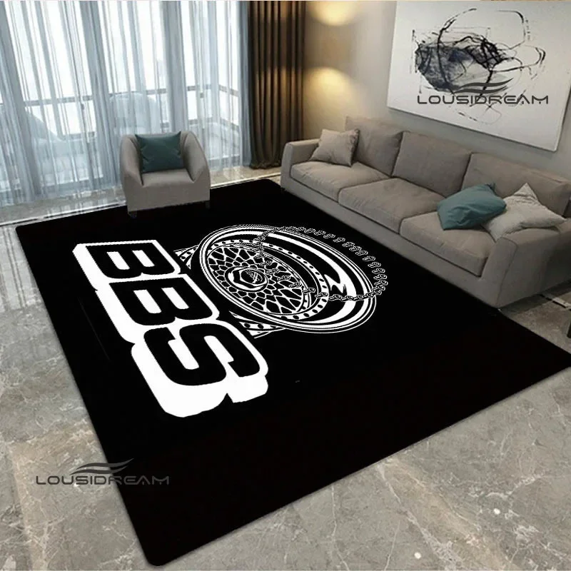 3D BBS Racer Retro Printed Carpet Fashion Play Carpet Living Room Bedroom Non-slip Carpet Photography Props Birthday Gift