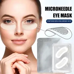 Hyaluronic Acid Microneedle Eye Patches Mask For Anti Wrinkle Aging Dark Circles Moisturizing Under Eye Gel Pads Skin Care