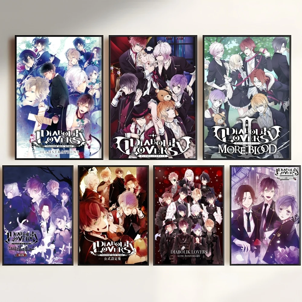 Anime D-Diabolik Lovers Movie Painting Calligraphy Wall Art HD Canvas Oil Painting Posters Prints Home Bedroom Decor Gift