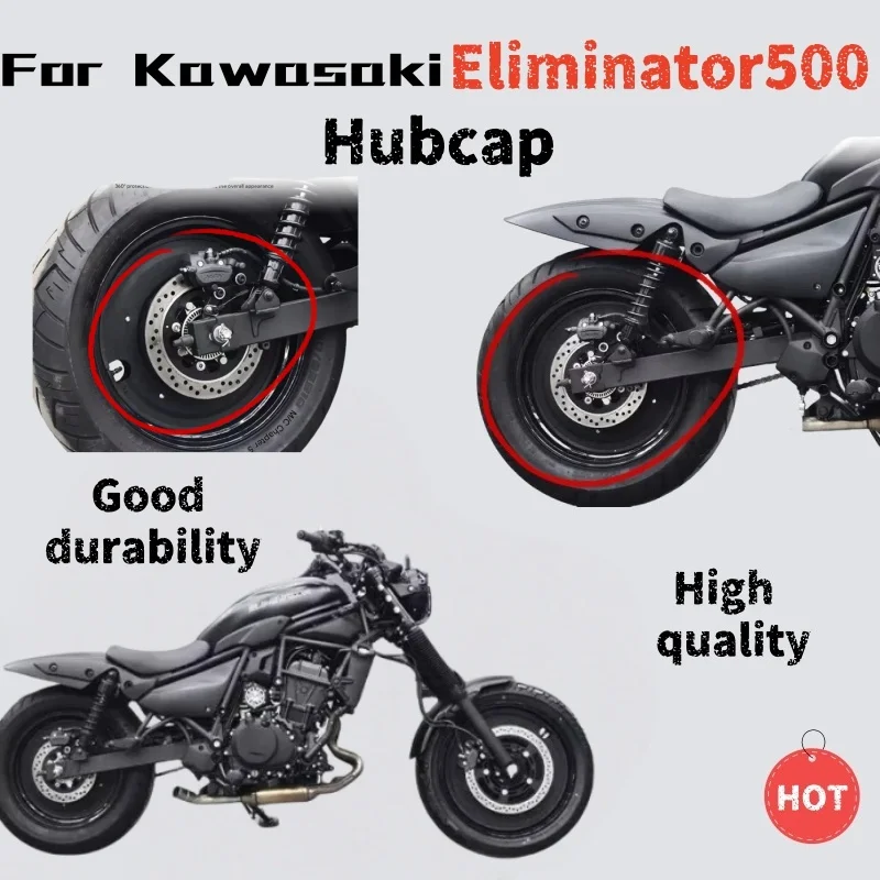 For Kawasaki Eliminator 500 modified closed wheel hub cover front and rear tire rim metal decorative cover accessories