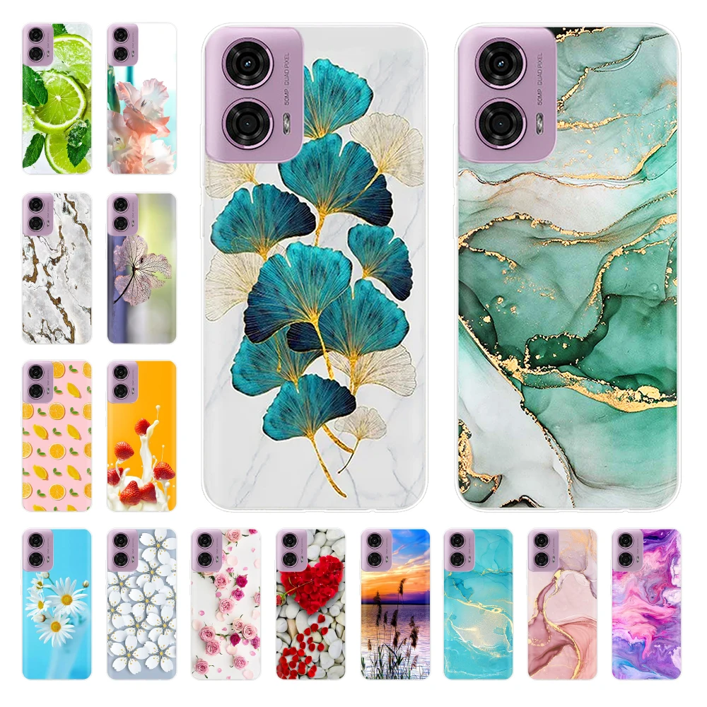 Para Moto G24 G04 funda trasera de silicona a prueba de golpes para teléfono Motorola Moto E14 G24 G04 Fundas suaves de TPU MotoG24 Fundas Coque Mask