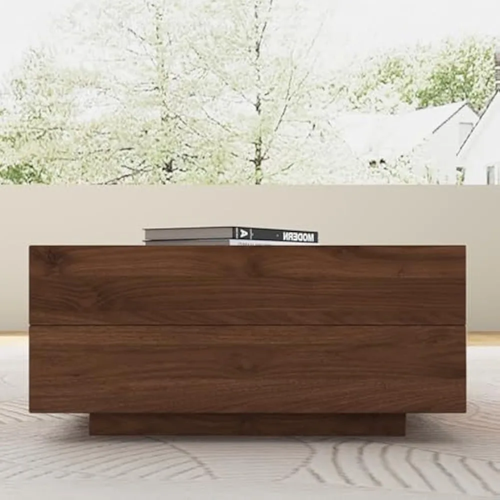 Mid-Century Modern Coffee Table – Expandable 47.2"-81.8" Storage Center Table | for Living Room Use