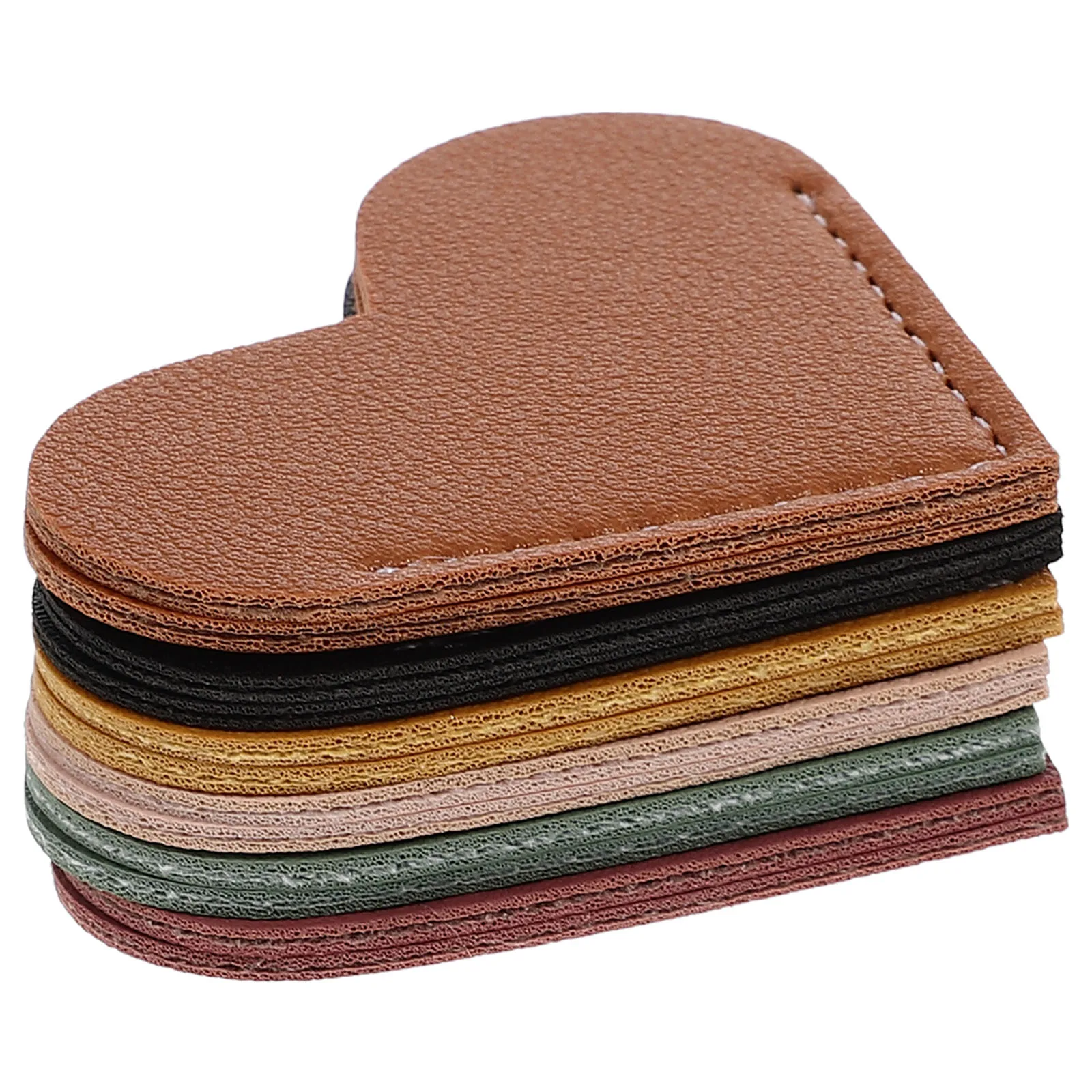 

6 Pcs Heart Shaped Bookmarks H Stitched Page Markers Cute Reading Accessories Mini Portable Gifts