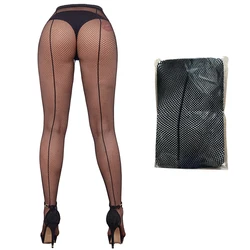 2025 New Women's Sexy Back Seam Fishnet Tights Classic Fishnet with Sewn Back Seam and Comfortable Waistband