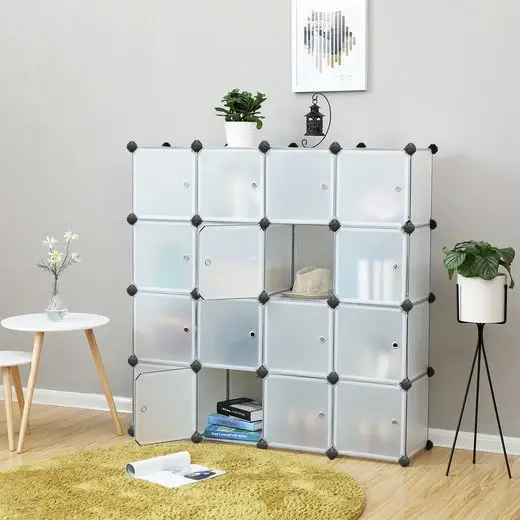 SONGMICS closet LPC44BS 16 dice DIY Shelving System closet White