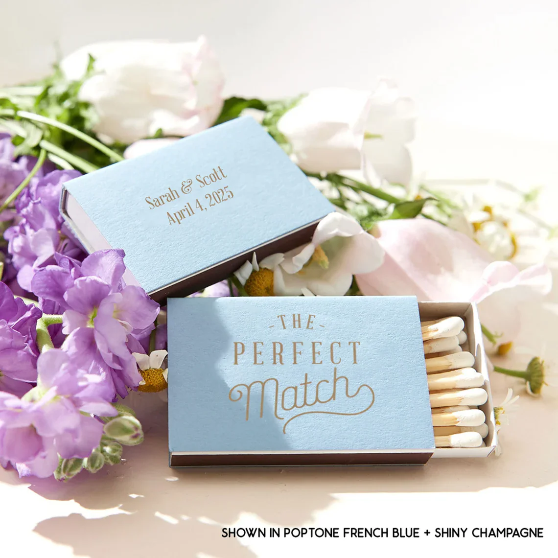 The Perfect Match Customized Match Boxes - Retro Style - Wedding Favor, Wedding Decor, Personalized Matches, Match Box Favor, Ro