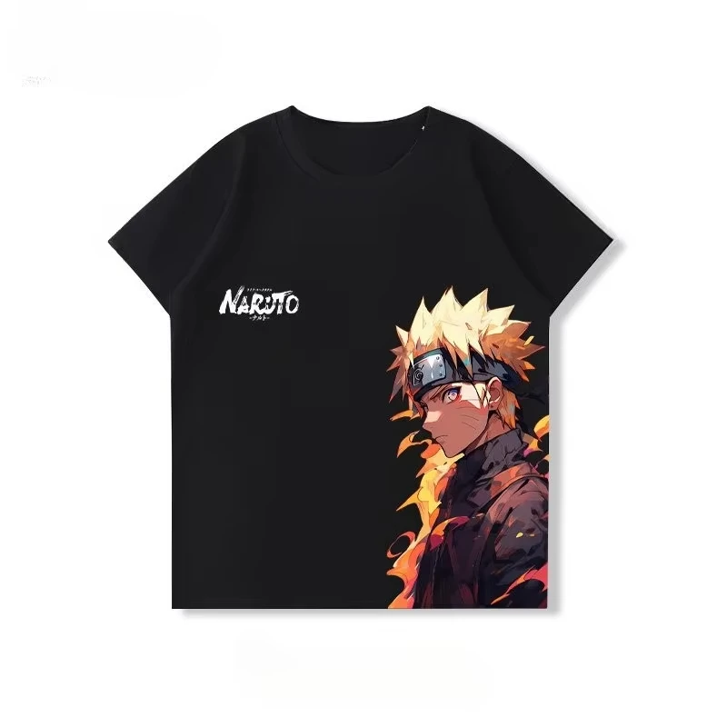 New Trendy Children's T-shirt with Pure Cotton Naruto Anime Naruto Sasuke Hinata Peripheral Printed Parent-child Outfit T-shirt
