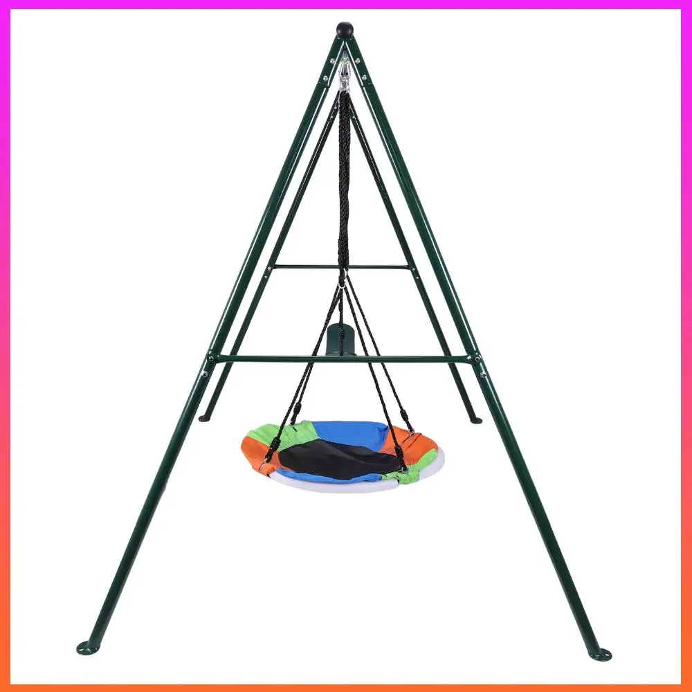 삼각형 프레임 해먹 랙 내마모성 안정성 2 스윙 브래킷 유치원 쇼핑몰 공원용 다목적
