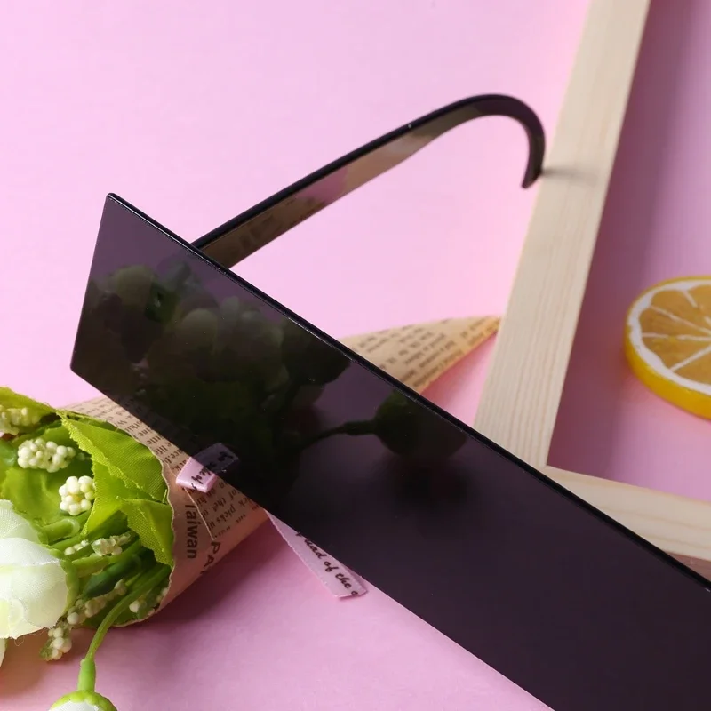 1 قطعة نظارات يتوهم جديدة فوتوبوث الدعائم رقابة العين السوداء المغطاة بار النظارات الشمسية الإنترنت لزي حفلة عيد الميلاد تأثيري