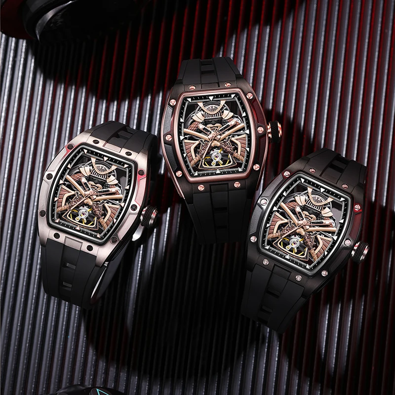 Самурайские часы 2025г Яркие автоматические часы Future