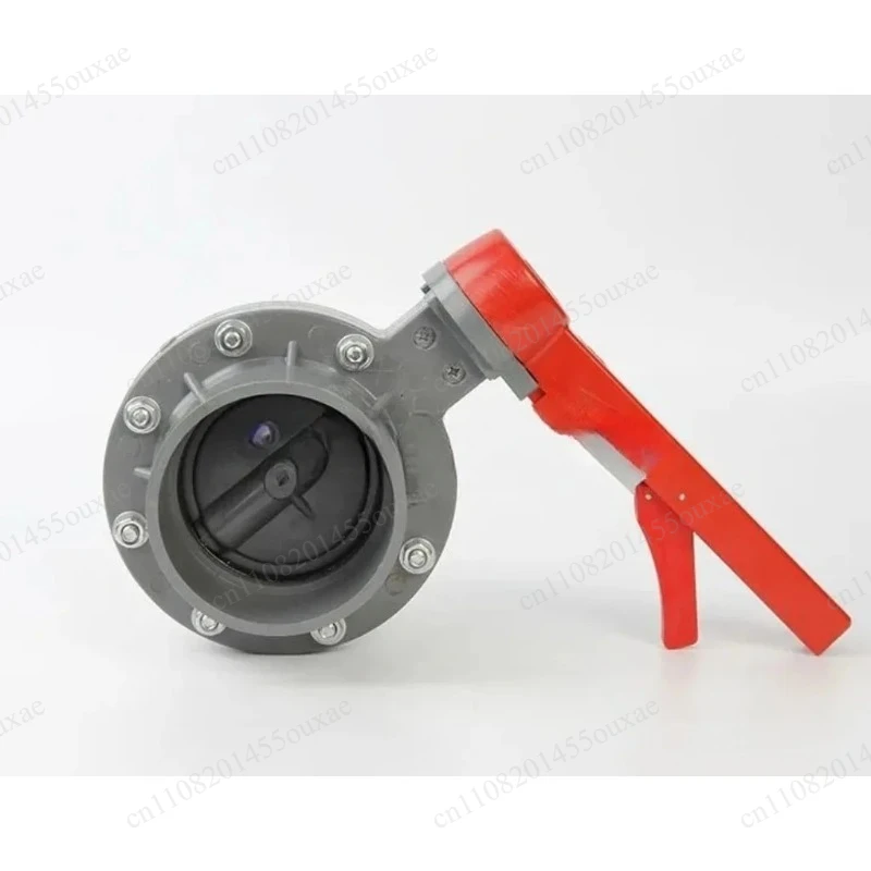 DN160 Socket Type PVC Butterfly Valve One Piece Plastic Disc Valve For Farm Agricultural Irrigation Pipeline Control