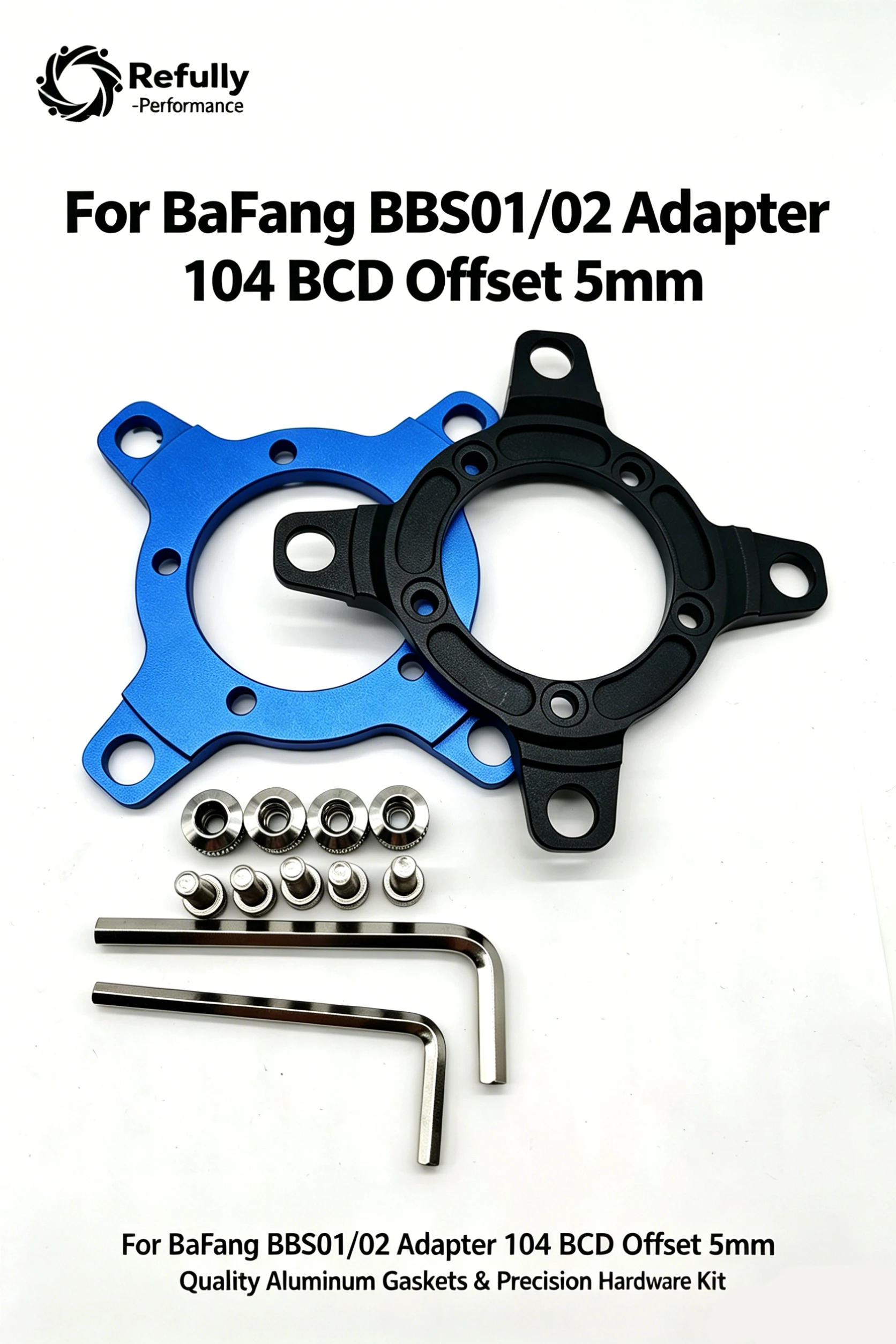 Upgrade Your Ebike | 5mm Offset 104BCD Adapter For Bafang BBS01/BBS02