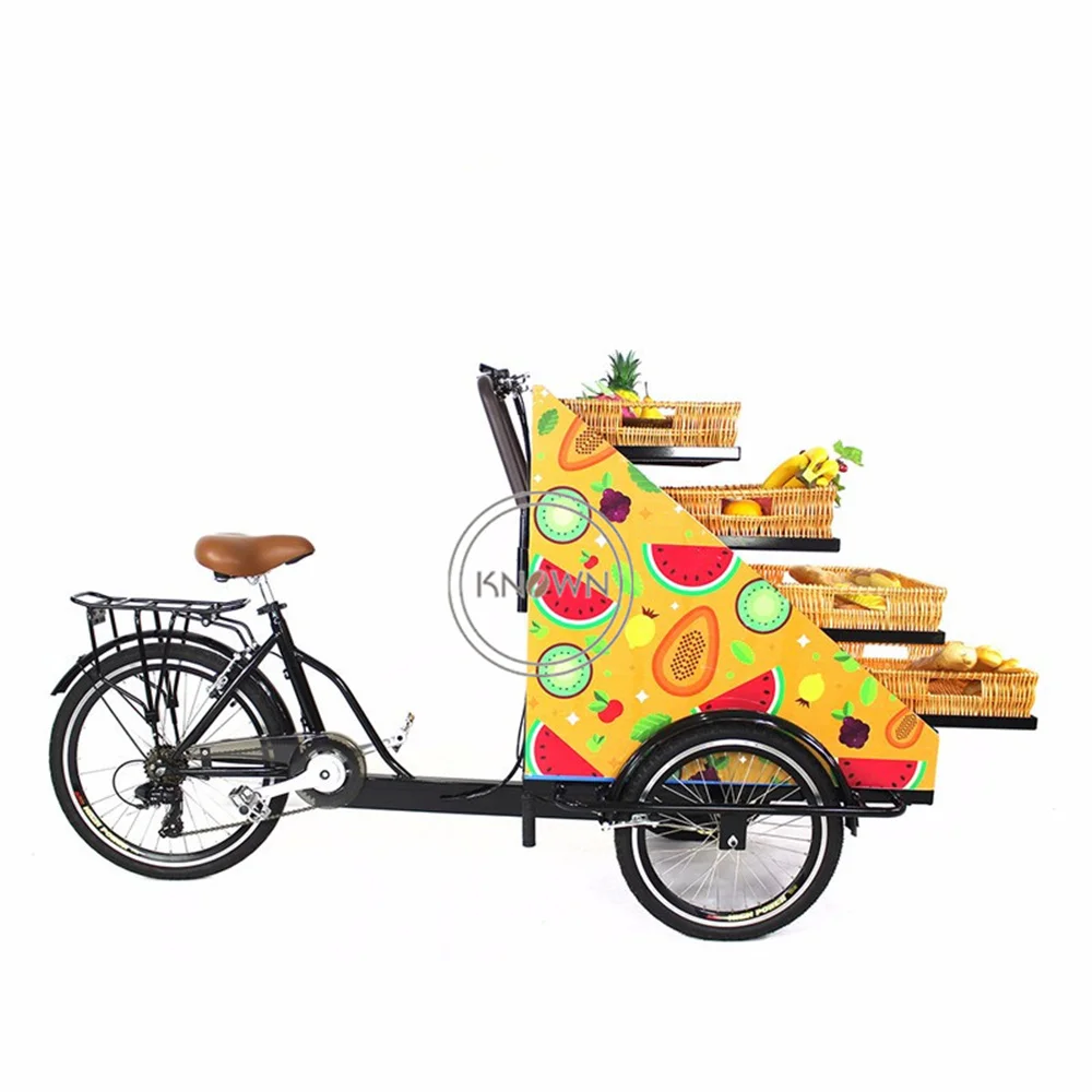 Fruit Carts Street Mobile Selling Stall Food Cart Trailer Electric Tricycle Cargo Bike