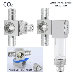 CO2 atomizer Aquarium Aluminum alloy bubble counter Fish tank inlet and outlet filters Aquatic plant supplyCO2 external diffuser